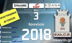 Το πρόγραμμα αγώνων της Κυριάκης (03/06/2018)📆 Διαιτητές και κριτές που έχουν ορισθεί