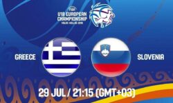 Ελλάδα – Σλοβενία. Ζωντανά στις 21.15 από το Βόλο για το Ευρωπαϊκό Εφήβων (FIBA U18 European Championship 2019).
