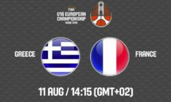 Ελλάδα – Γαλλία. Ζωντανά στις 15.15 από το Ούντινε  το Ευρωπαϊκό Πρωτάθλημα Παίδων