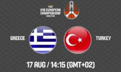 Ελλάδα – Τουρκία. Ζωντανά στις 15.15 από το Ούντινε  για την 5η θέση στο Ευρωπαϊκό Πρωτάθλημα Παίδων