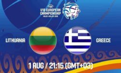 Λιθουανία – Ελλάδα. Ζωντανά στις 21.15 από το Βόλο για την φάση των 8 στο Ευρωπαϊκό Εφήβων – Αποτελέσματα – Το Πρόγραμμα αγώνων